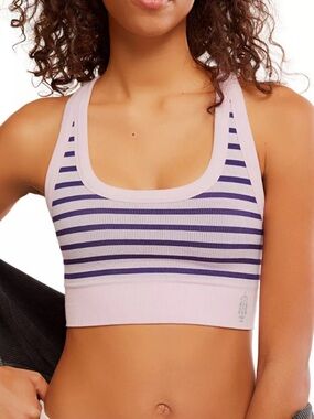 Free People Movement Women's Go To Striped Bra - Size M/L NWT